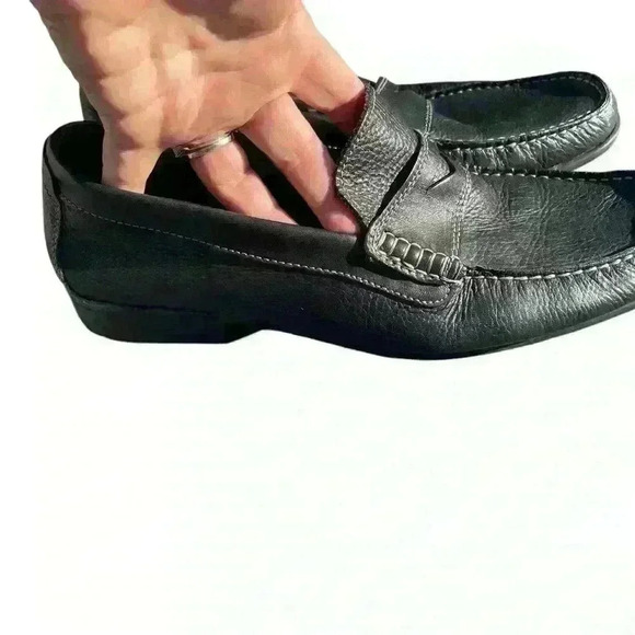 Sandro Moscoloni Segovia Pebble Leather Loafer Driving Shoes Mens 11 D Black main image 7